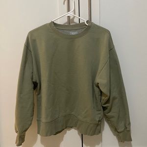 green crew neck